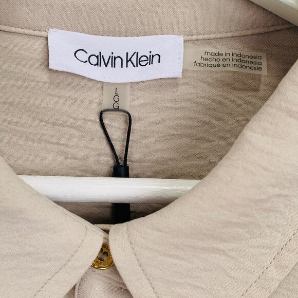 NWT Calvin Klein Belted Tunic Size L - Picture 9 of 11
